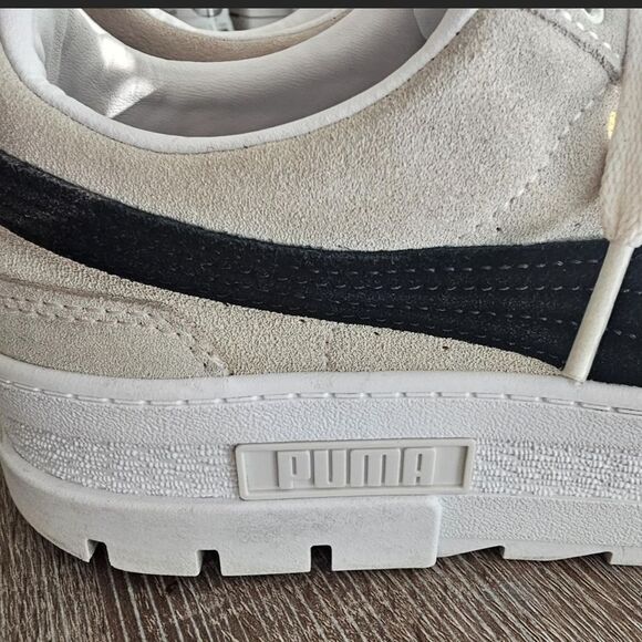 Puma Cream and Black Chunky Platform Sneakers - Picture 5 of 8